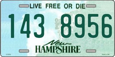 NH license plate 1438956