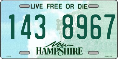NH license plate 1438967