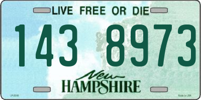 NH license plate 1438973