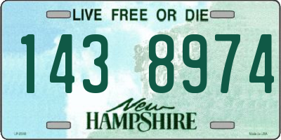 NH license plate 1438974