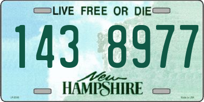 NH license plate 1438977