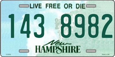 NH license plate 1438982