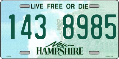 NH license plate 1438985