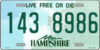 NH license plate 1438986