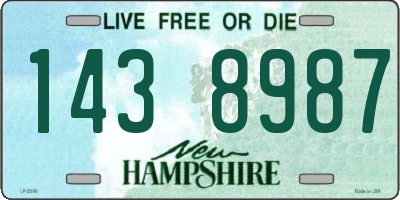 NH license plate 1438987