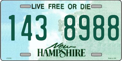 NH license plate 1438988