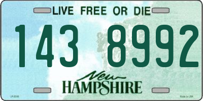 NH license plate 1438992
