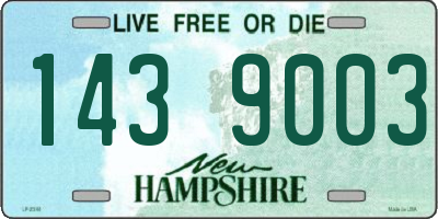 NH license plate 1439003