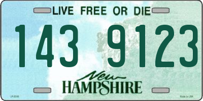 NH license plate 1439123
