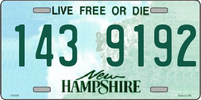 NH license plate 1439192