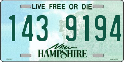 NH license plate 1439194