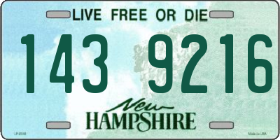 NH license plate 1439216