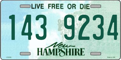 NH license plate 1439234