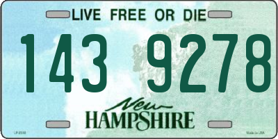 NH license plate 1439278