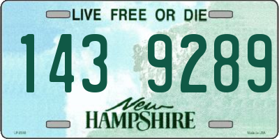 NH license plate 1439289
