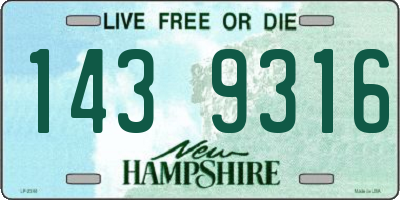 NH license plate 1439316