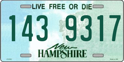 NH license plate 1439317