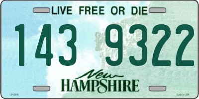 NH license plate 1439322