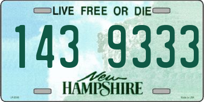 NH license plate 1439333