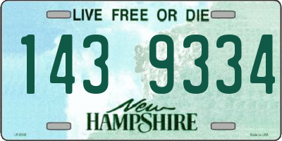 NH license plate 1439334