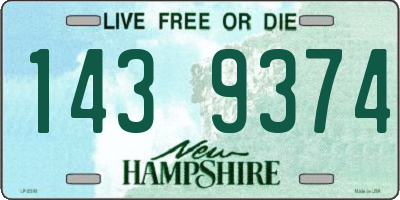 NH license plate 1439374