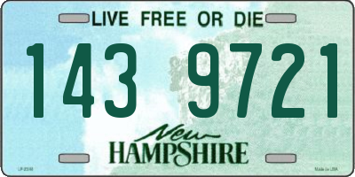 NH license plate 1439721