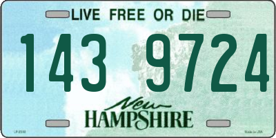 NH license plate 1439724