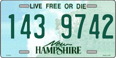 NH license plate 1439742