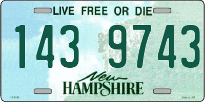 NH license plate 1439743