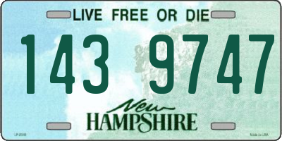 NH license plate 1439747