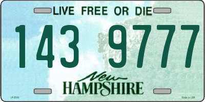 NH license plate 1439777
