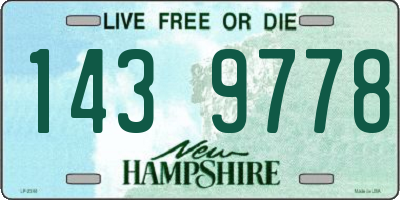 NH license plate 1439778
