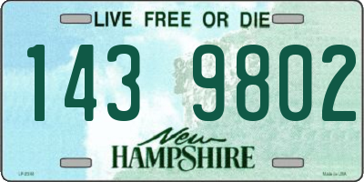 NH license plate 1439802