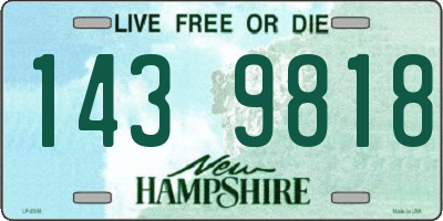 NH license plate 1439818