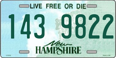 NH license plate 1439822