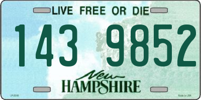 NH license plate 1439852