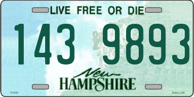 NH license plate 1439893