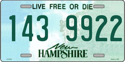 NH license plate 1439922