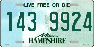 NH license plate 1439924