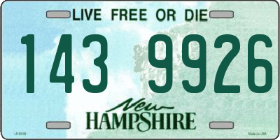 NH license plate 1439926