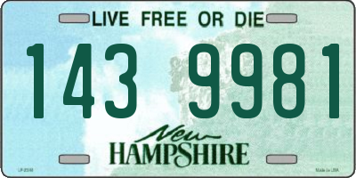 NH license plate 1439981