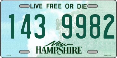NH license plate 1439982