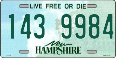 NH license plate 1439984