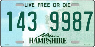 NH license plate 1439987
