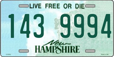 NH license plate 1439994