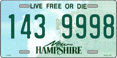 NH license plate 1439998