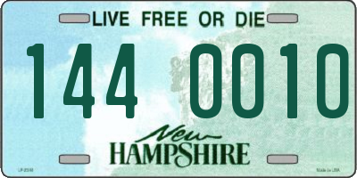 NH license plate 1440010