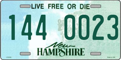 NH license plate 1440023