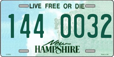 NH license plate 1440032