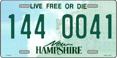 NH license plate 1440041